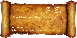 Prettenhoffer Emilián névjegykártya